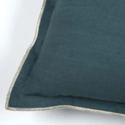 Coussin carré coton (45 x 45 cm) Helios Bleu