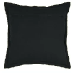 Coussin carré coton (45 x 45 cm) Helios Noir