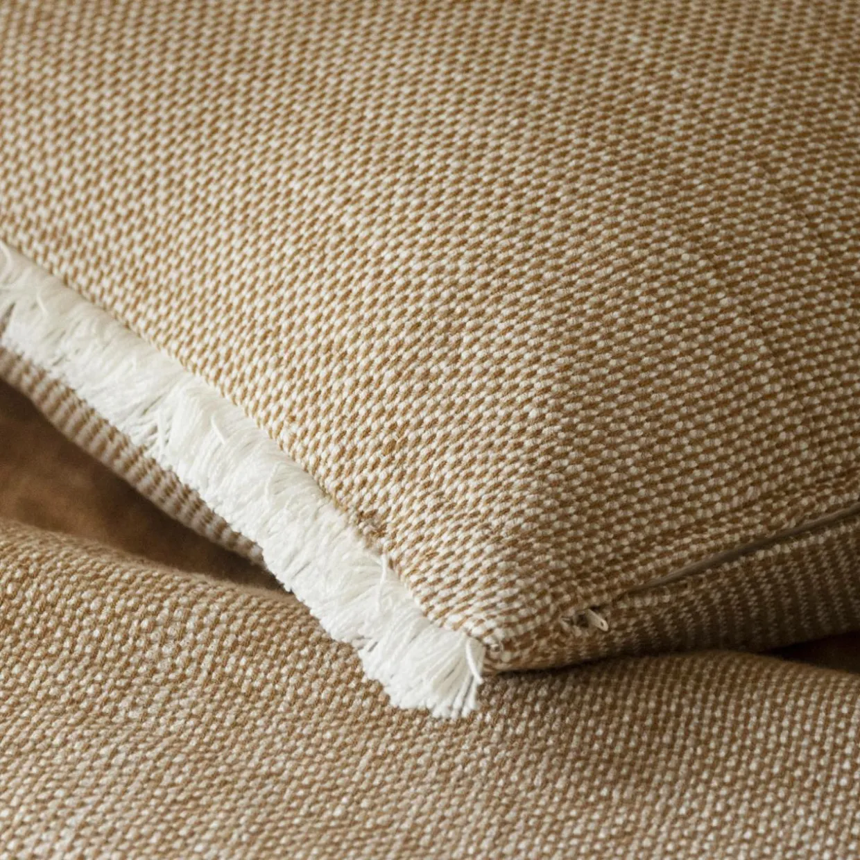 Coussin carré coton (50 x 50 cm) Jamy Marron