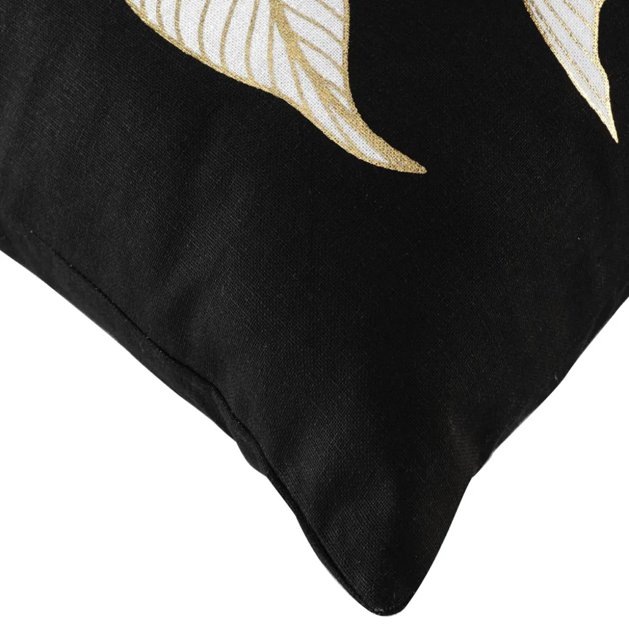 Coussin carré coton (45 x 45 cm) Jill Noir