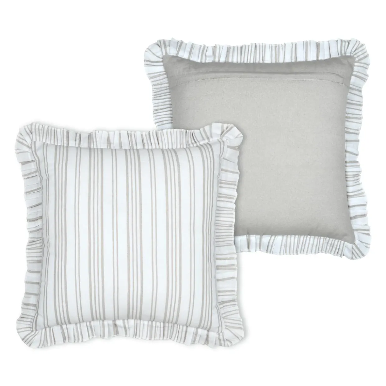 Coussin carré coton (50 x 50 cm) Joséphine Ecru