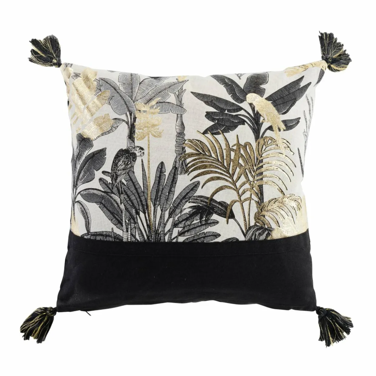 Coussin carré coton (40 x 40 cm) Karaba Noir
