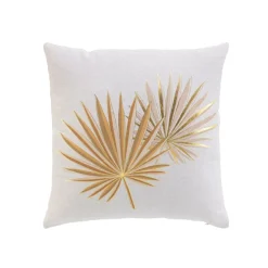 Coussin carré coton (40 x 40 cm) Lotus Jaune ocre