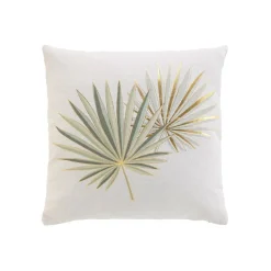 Coussin carré coton (40 x 40 cm) Lotus Vert
