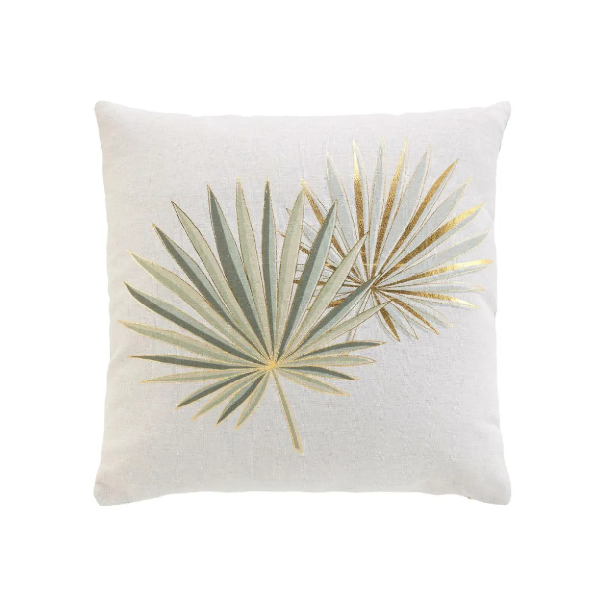 Coussin carré coton (40 x 40 cm) Lotus Vert