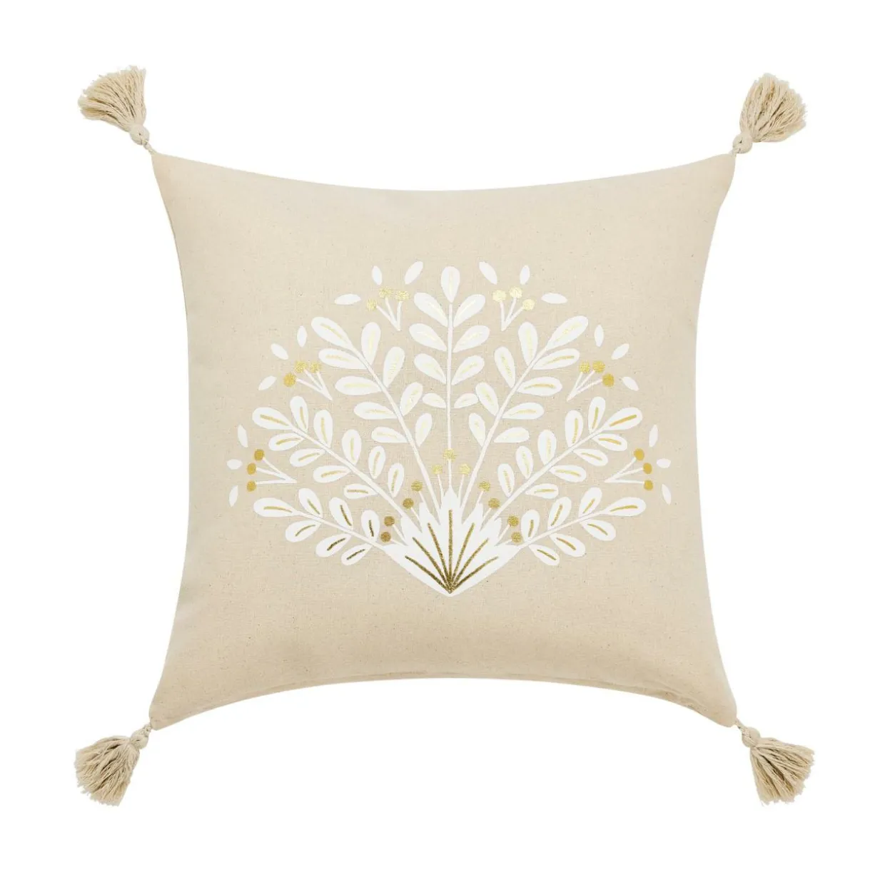 Coussin carré coton (45 x 45 cm) Majestia Beige