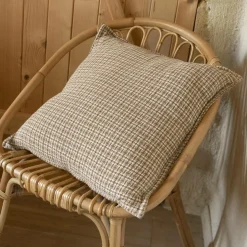 Coussin carré coton (50 x 50 cm) Marius Marron