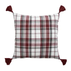 Coussin carré coton (40 x 40 cm) Megeve Rouge