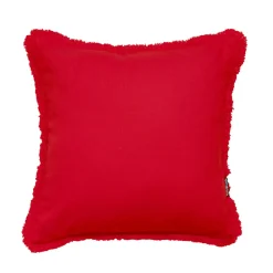Coussin carré coton (45 x 45 cm) Pixel franges Rouge