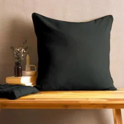 Coussin carré coton (60 x 60 cm) Pixel Noir