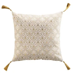 Coussin carré coton (40 x 40 cm) Rafina Beige