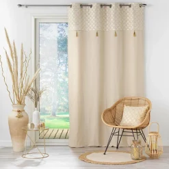 Coussin carré coton (40 x 40 cm) Rafina Beige