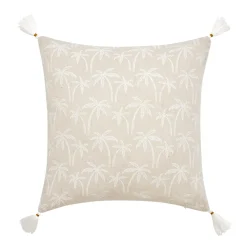 Coussin carré coton (45 x 45 cm) Saharis Beige