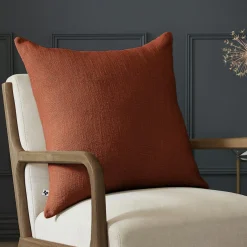 Coussin carré coton (60 x 60 cm) Sixtine Terracotta