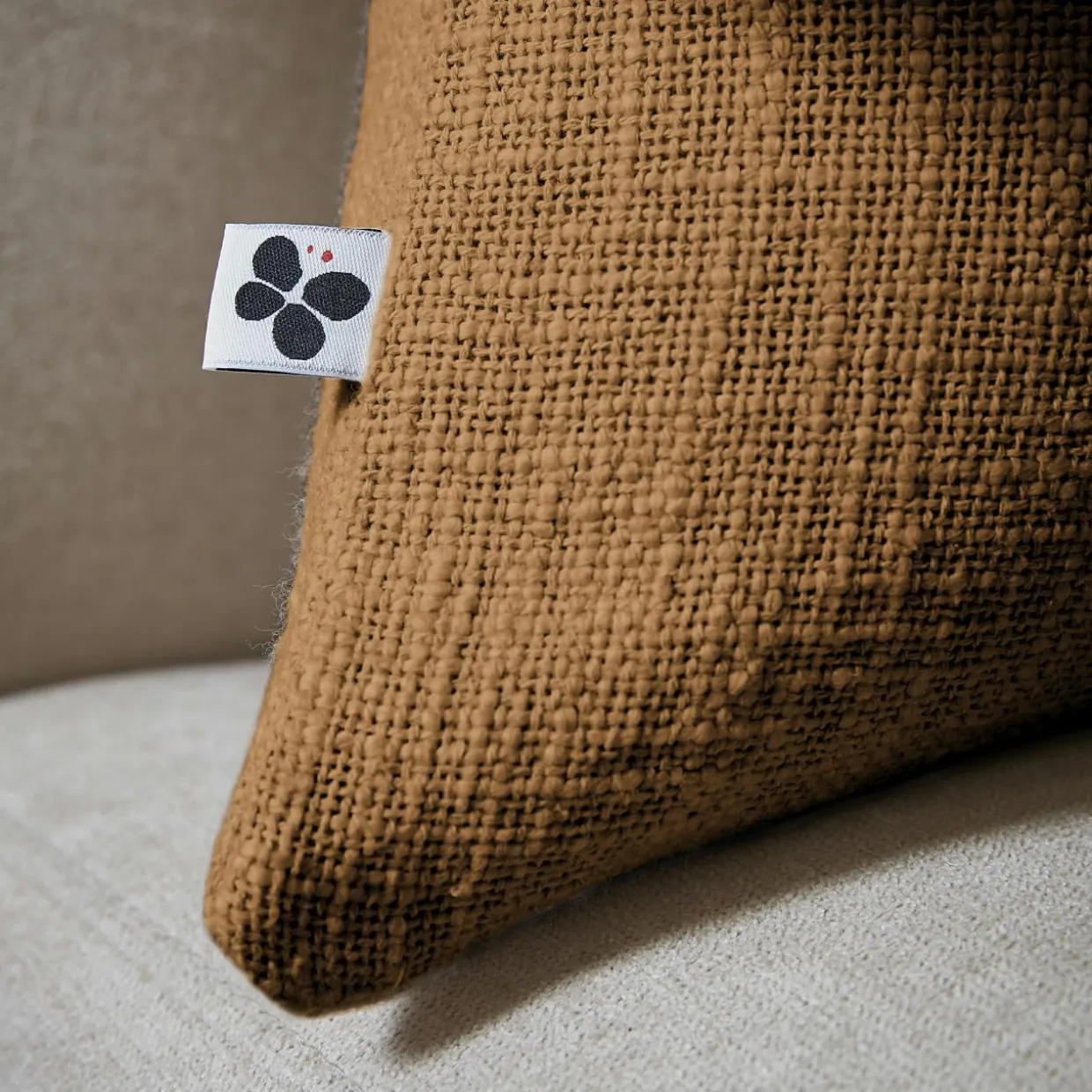 Coussin carré coton (60 x 60 cm) Sixtine Camel