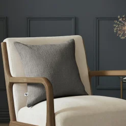 Coussin carré coton (45 x 45 cm) Sixtine Gris ardoise