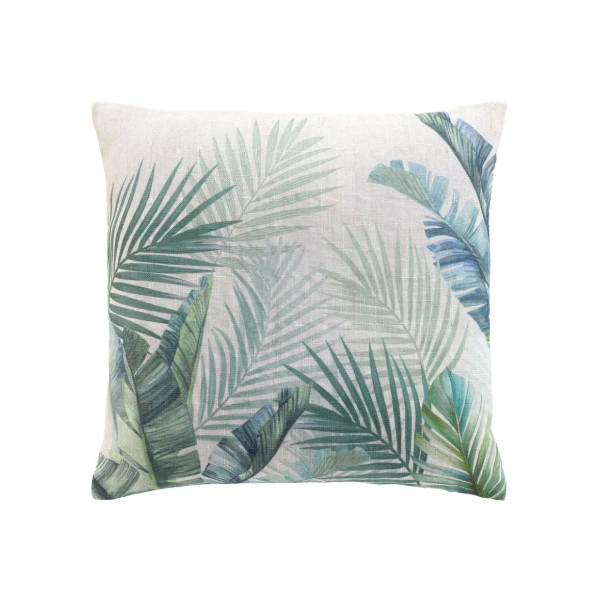 Coussin carré effet lin (45 x 45 cm) Native Vert