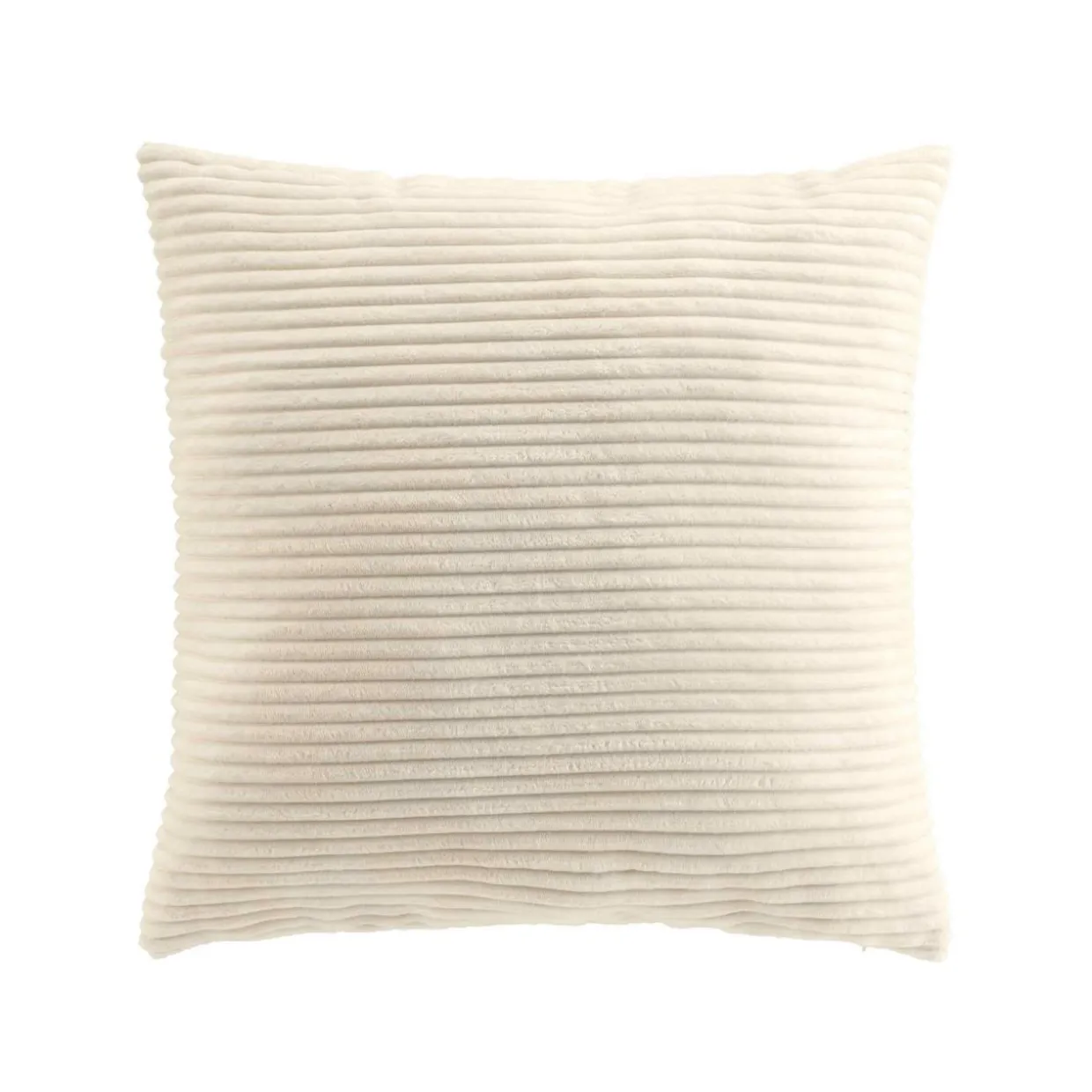 Coussin carré en flanelle relief (45 x 45 cm) Nils Ecru
