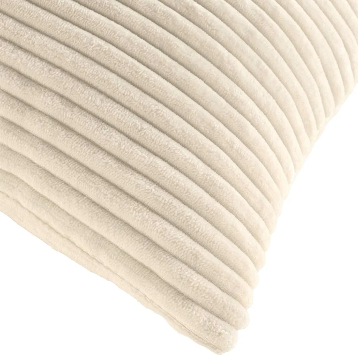 Coussin carré en flanelle relief (45 x 45 cm) Nils Ecru