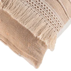 Coussin carré en jute et coton (45 x 45 cm) Cirrus Beige