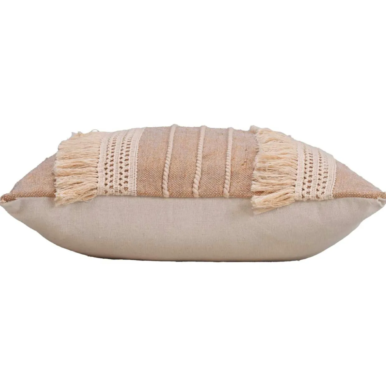 Coussin carré en jute et coton (45 x 45 cm) Cirrus Beige