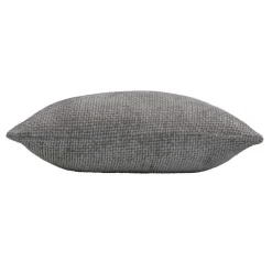 Coussin carré en velours chenille (45 x 45 cm) Leo Gris Anthracite