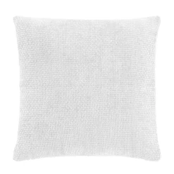 Coussin carré en velours chenille (45 x 45 cm) Leo Blanc