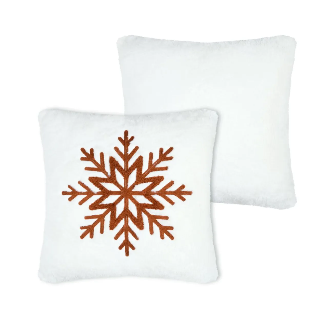 Coussin carré fausse fourrure (45 x 45 cm) Wildforest Marron