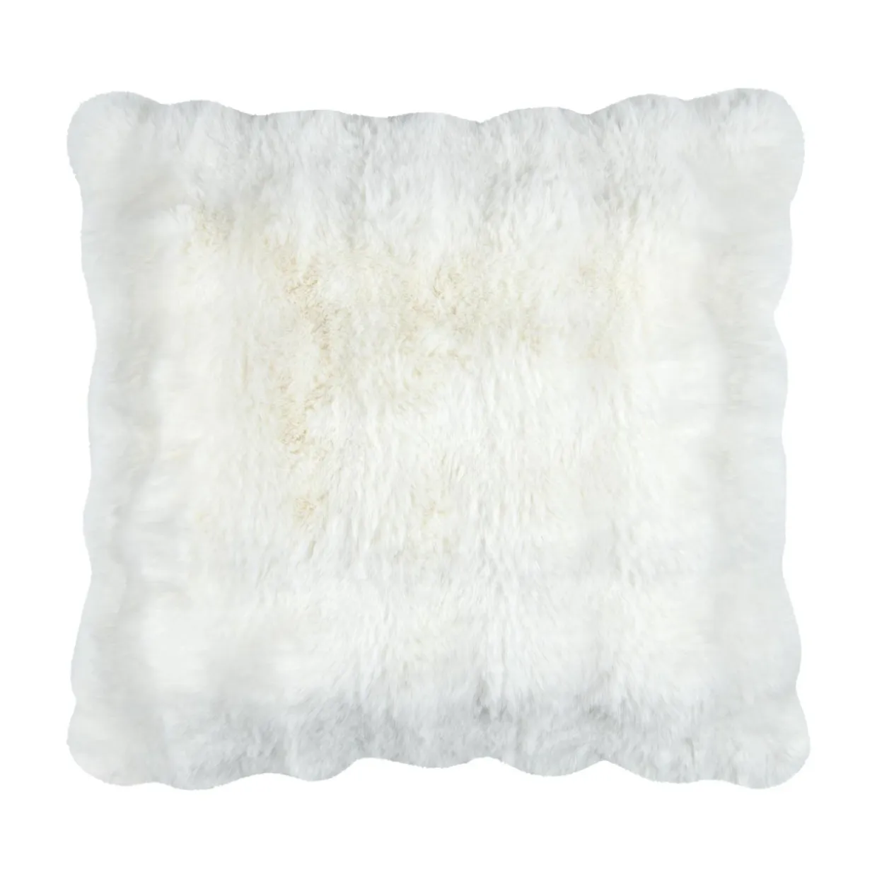 Coussin carré fausse fourrure (45 x 45 cm) Nebraska Ecru
