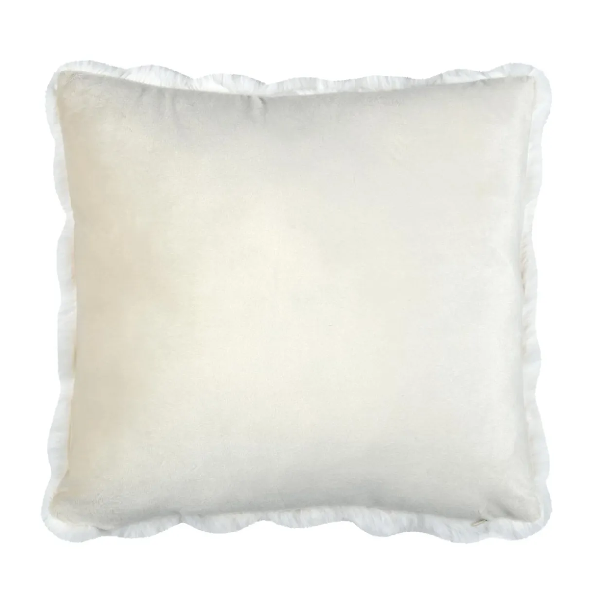 Coussin carré fausse fourrure (45 x 45 cm) Nebraska Ecru