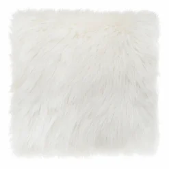 Coussin carré fausse fourrure (40 x 40 cm) Oslo Ivoire