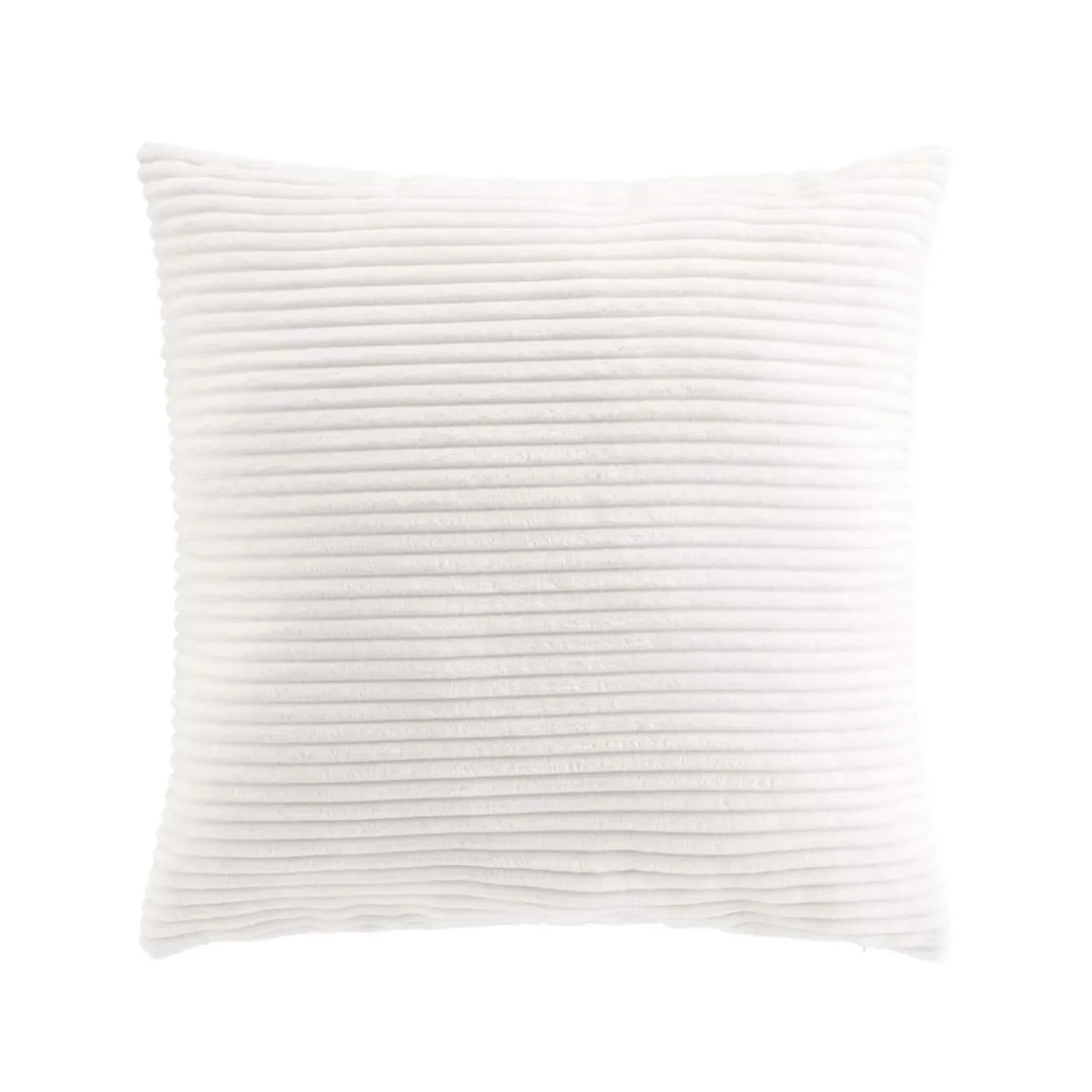 Coussin carré flanelle relief (45 x 45 cm) Nils Blanc