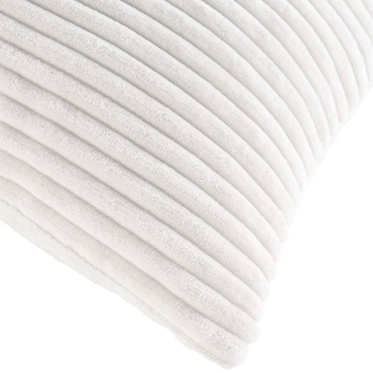 Coussin carré flanelle relief (45 x 45 cm) Nils Blanc