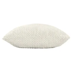 Coussin carré flanelle relief (45 x 45 cm) Flanela Écru