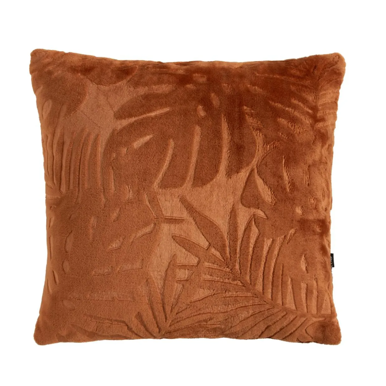 Coussin carré flanelle (45 x 45 cm) Flore Cuivre