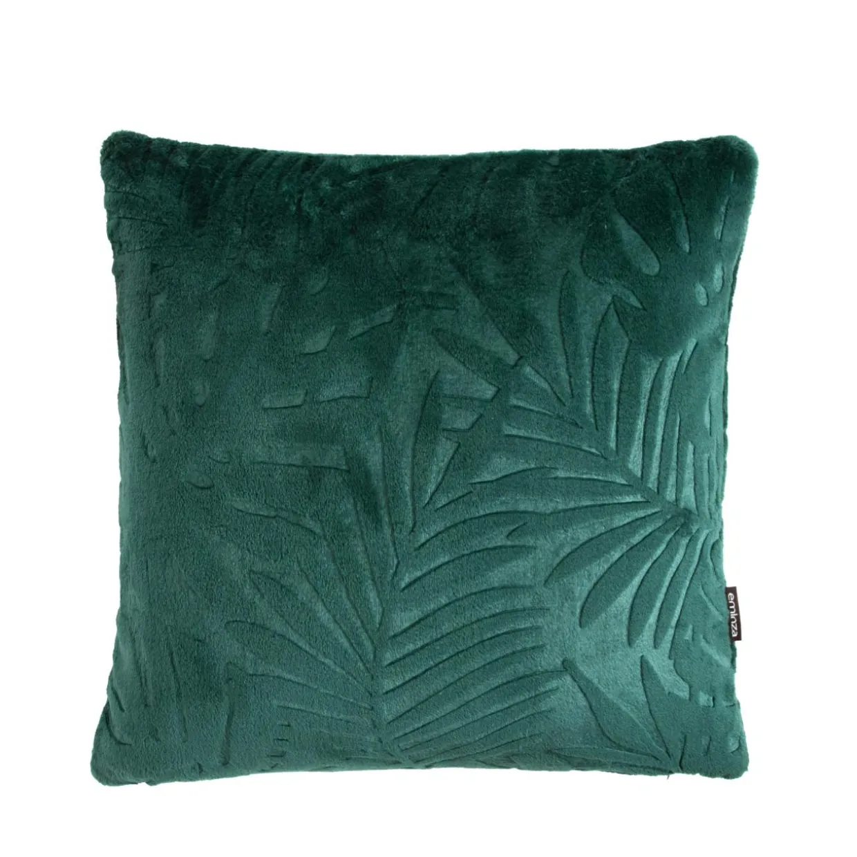 Coussin carré flanelle (45 x 45 cm) Flore Vert