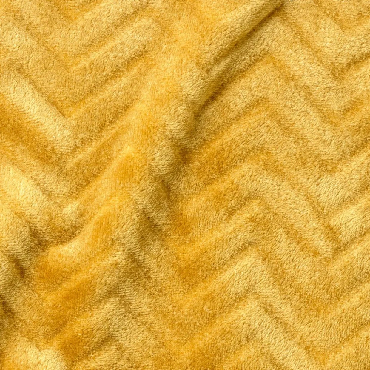Coussin carré flanelle (45 x 45 cm) Zag Jaune moutarde