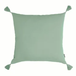 Coussin carré gaze de coton (60 x 60 cm) Gaïa Vert eucalyptus