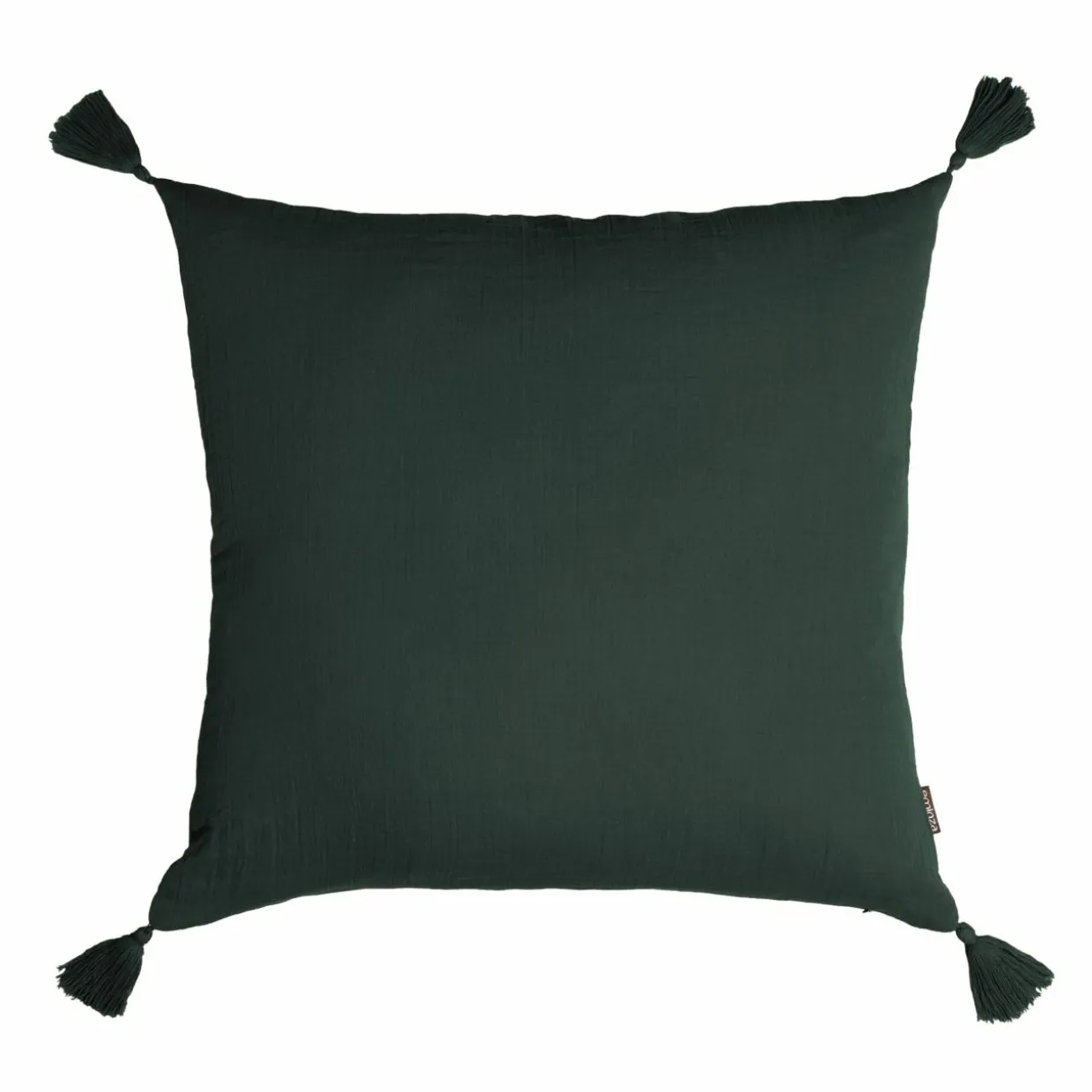 Coussin carré gaze de coton (40 x 40 cm) Gaïa Vert sapin