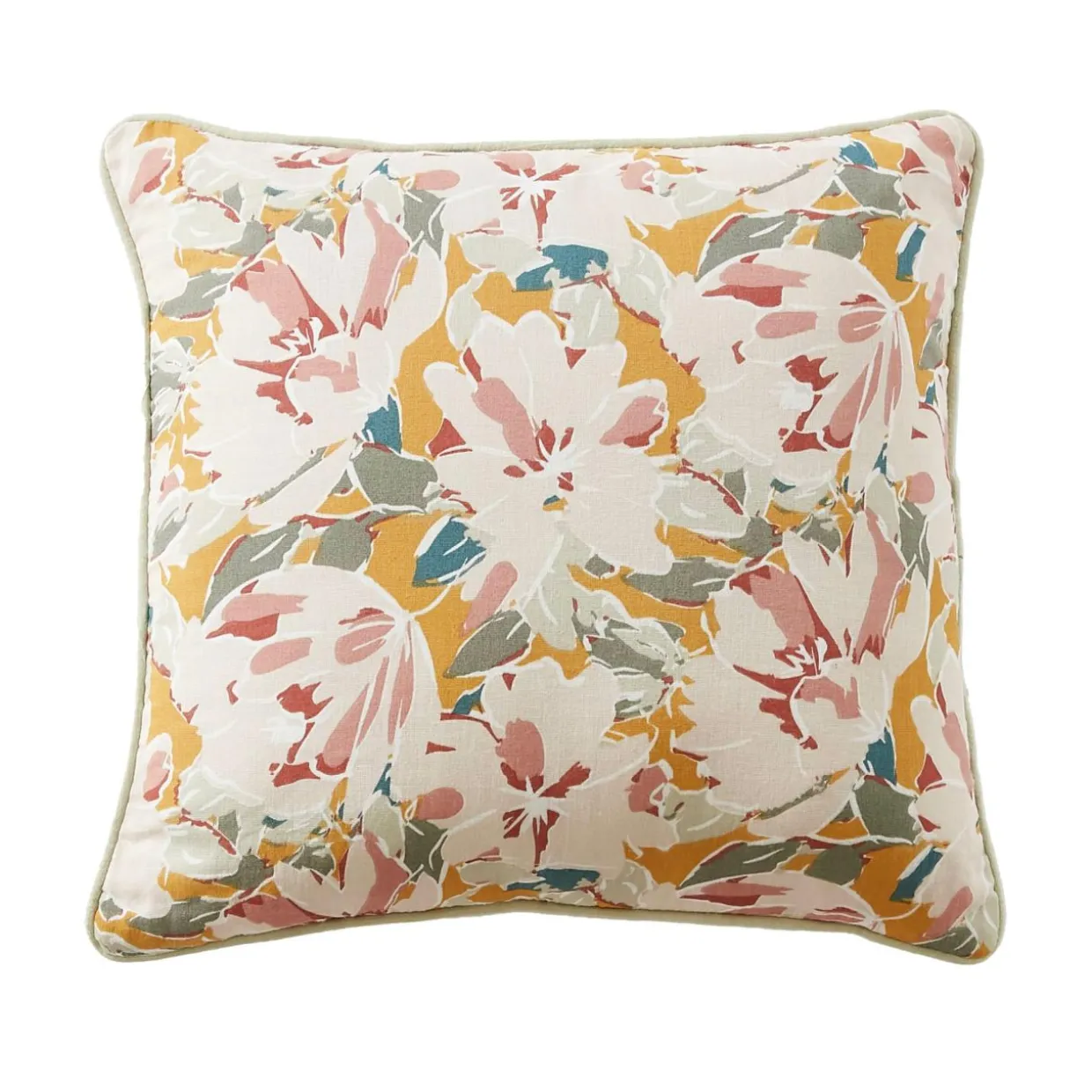 Coussin carré gaze de coton (45 x 45 cm) April Multicolore
