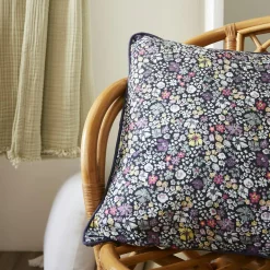 Coussin carré gaze de coton (45 x 45 cm) Elya Violet