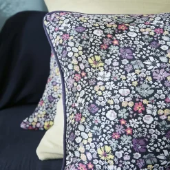 Coussin carré gaze de coton (45 x 45 cm) Elya Violet