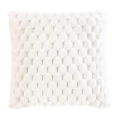 Coussin carré imitation fourrure (45 x 45 cm) Frosty Ecru