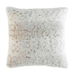 Coussin carré imitation fourrure (45 x 45 cm) Alaska Ecru