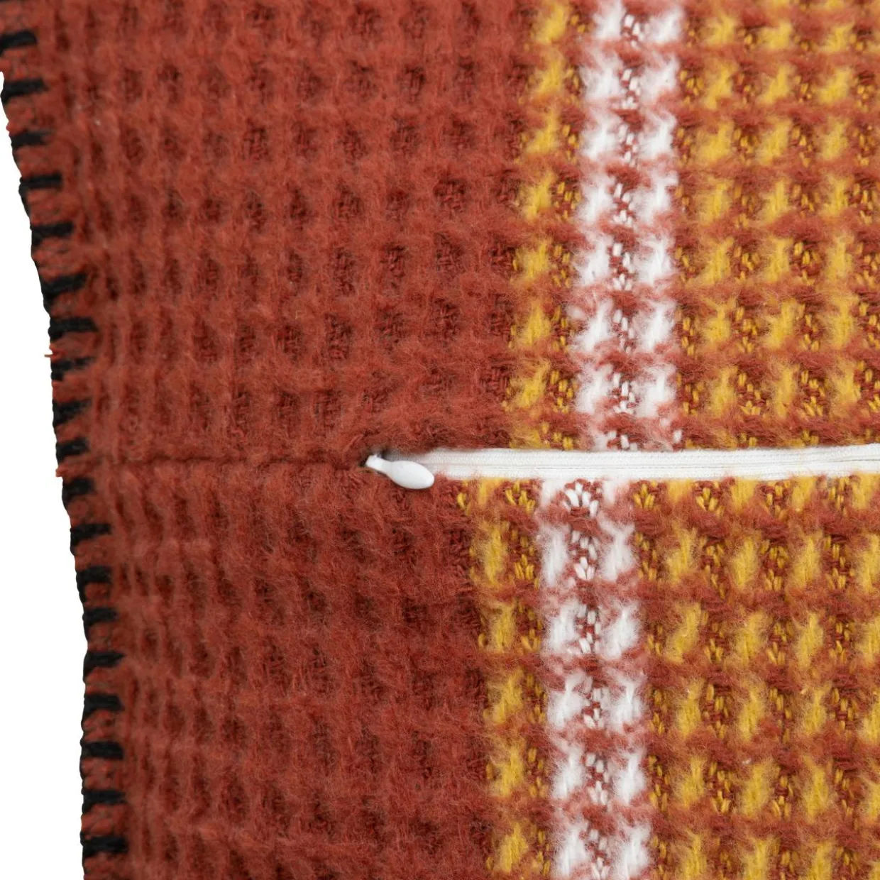 Coussin carré nid d'abeille (45 x 45 cm) Owen Terracotta