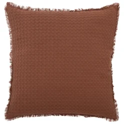 Coussin carré nid d'abeille (45 x 45 cm) Widdy Terracotta