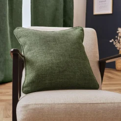Coussin carré tissé (45 x 45 cm) Alba Vert kaki