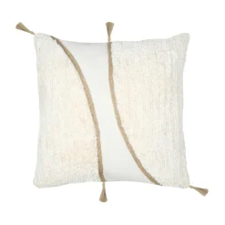 Coussin carré tufté (45 x 45 cm) Blokken Ecru