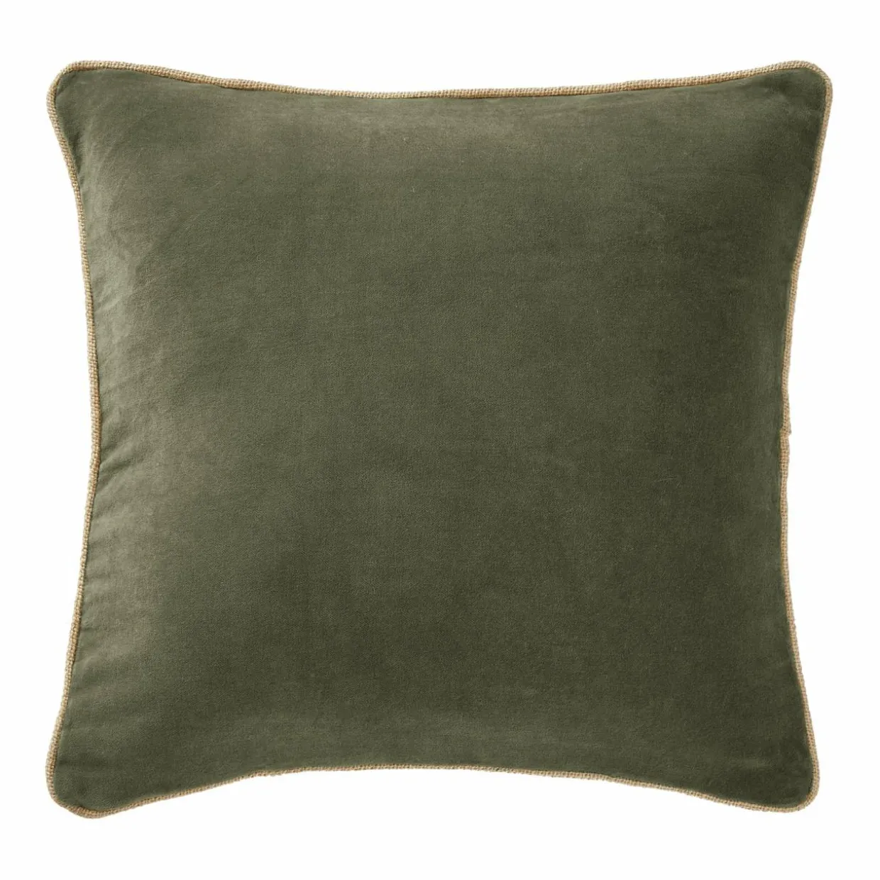 Coussin carré velours de coton (45 x 45 cm) Victor Vert thym