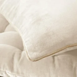 Coussin carré velours de coton (45 x 45 cm) Victor Beige pampa